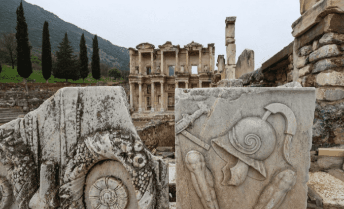 Bill Gates ancient Greek city of Ephesus