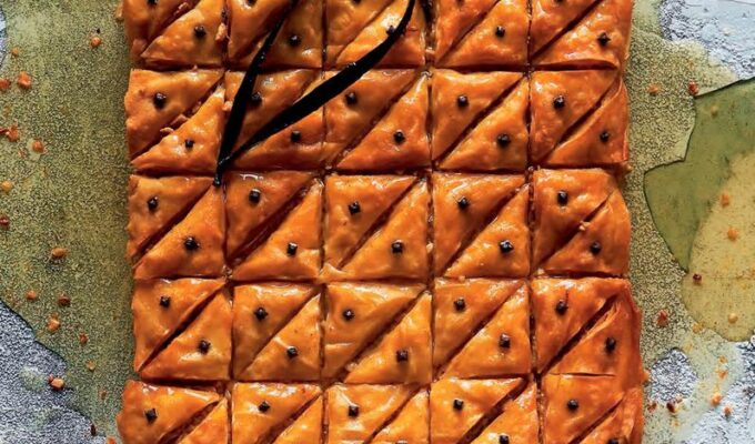 Spiced almond and vanilla baklava recipe