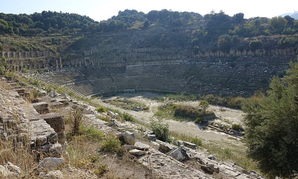 Researchers in Turkey have uncovered an all-but-forgotten ancient Greek temple and a 50,000-seat stadium (shown).