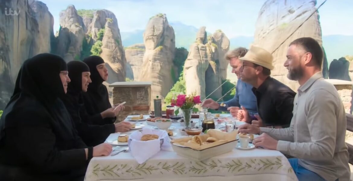 METEORA: Gordon Ramsay sits down for lunch with Greek nuns (VIDEO) 1