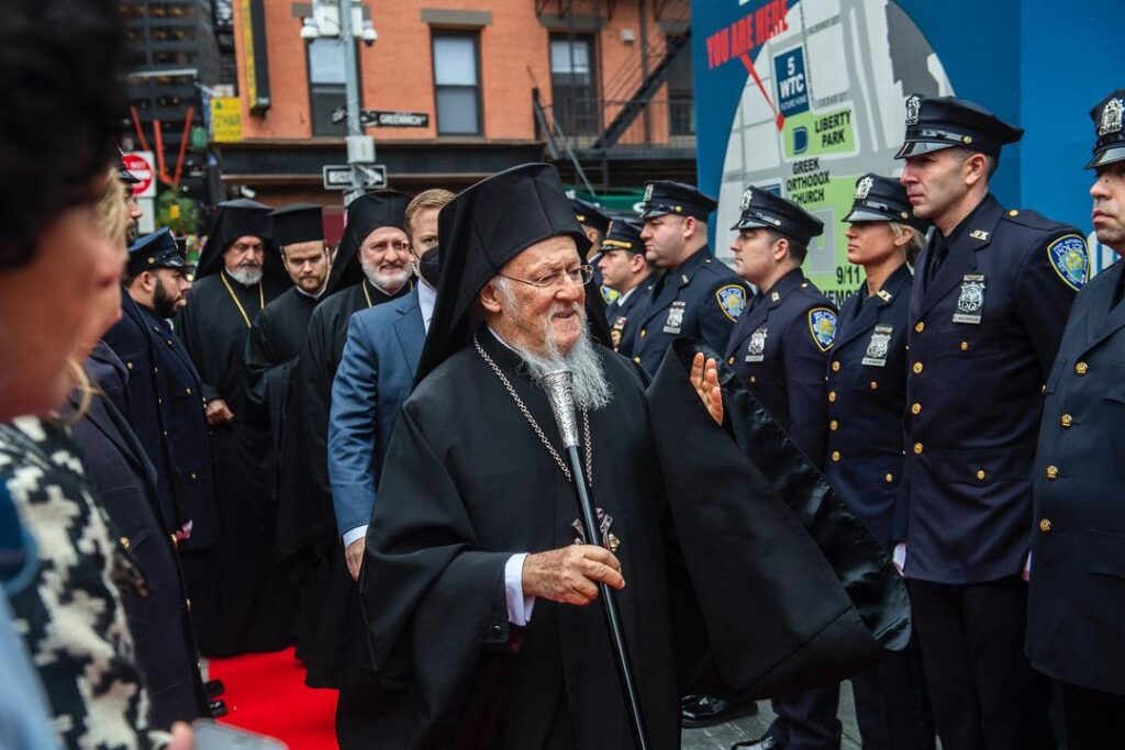 NEW YORK: Ecumenical Patriarch Barthlomew at Ground Zero for inauguration of St Nicholas Church (VIDEO) 2