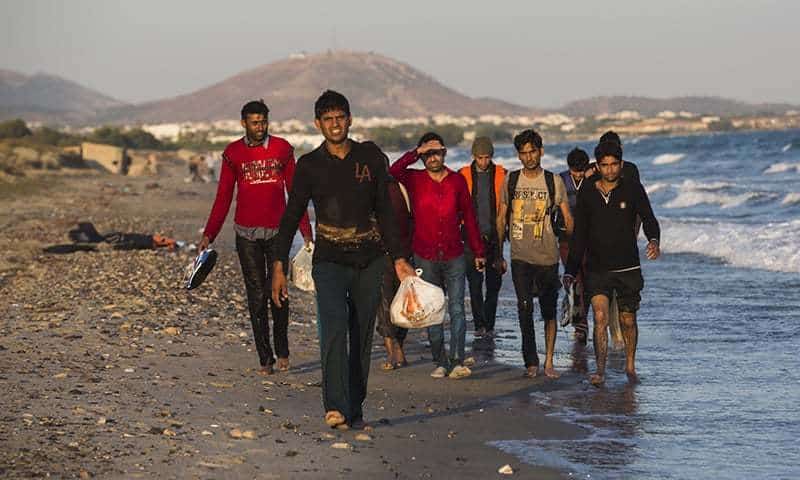 Pakistanis illegal migrants criminal greek island