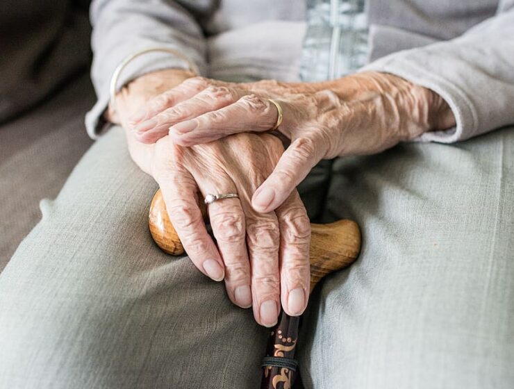 elderly hands woman