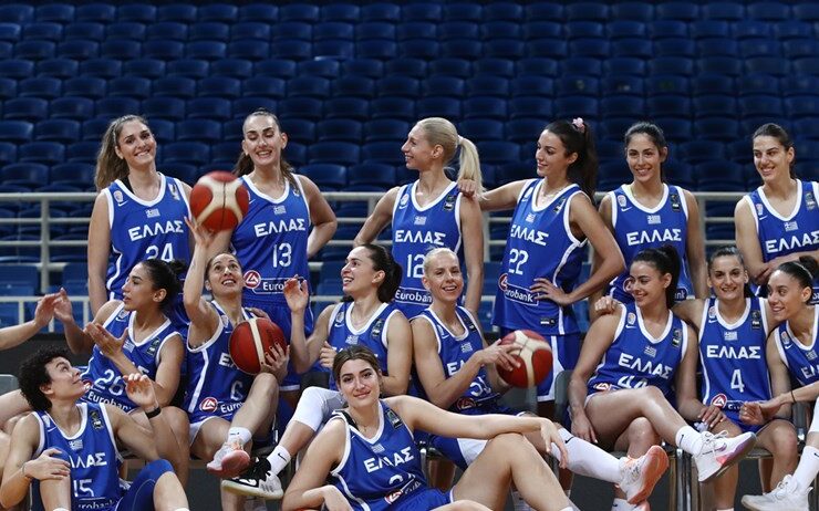 Greece Woman's Euro Basketball beat Portugal 64 -57 15