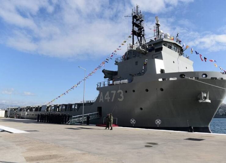 The Hellenic Navy inducted its latest general support ship Aias