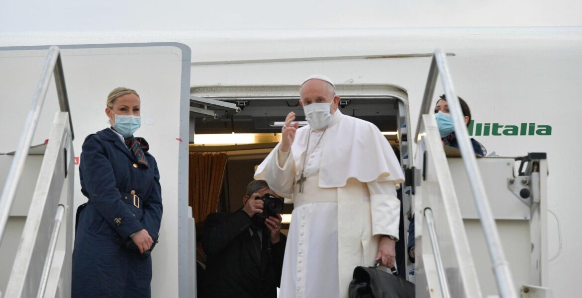 The Pope's departure from Rome on his apostolic journey to Iraq (Vatican Media)