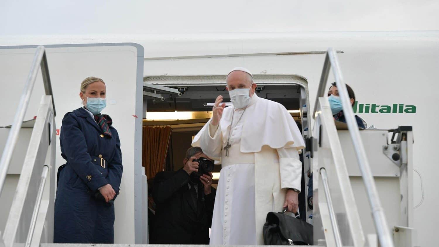 The Pope's departure from Rome on his apostolic journey to Iraq (Vatican Media)