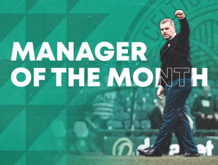 Ange Postecoglou manager of the month Celtic FC