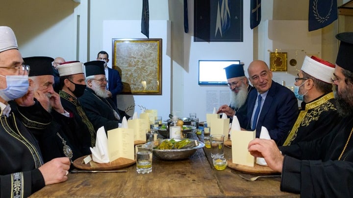 Nikos Dendias with Thrace Muslim and Christian religious leaders