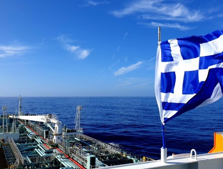 Greek shipping boat sea flag Plakiotakis Athens