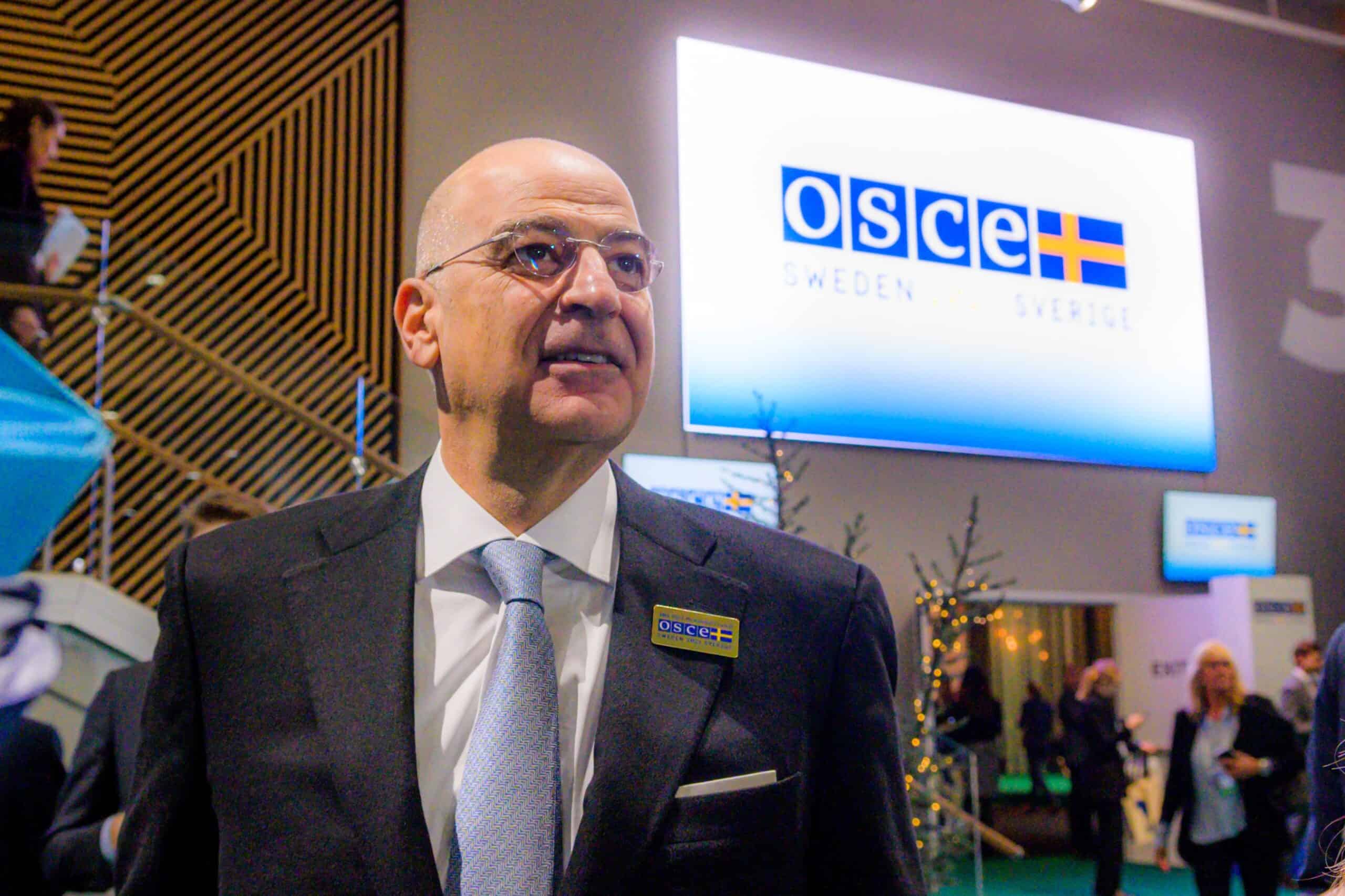 Greek Foreign Minister Nikos Dendias OSCE