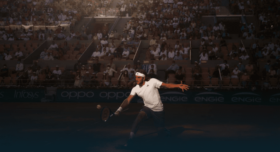 Stefanos Tsitsipas at the 2021 French Open Photo credit: Julian Finney