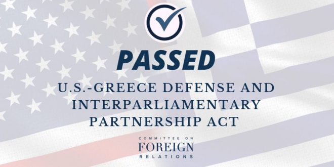 HISTORIC: US Congress Adopts Greece Defence and Interparliamentary Act 2
