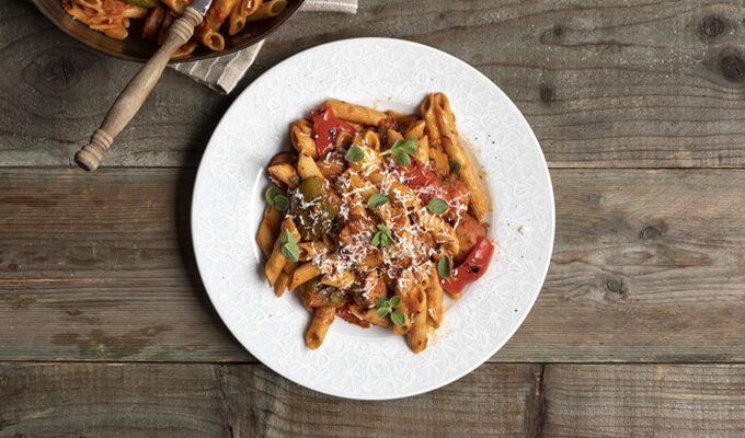 penne with spetsofai