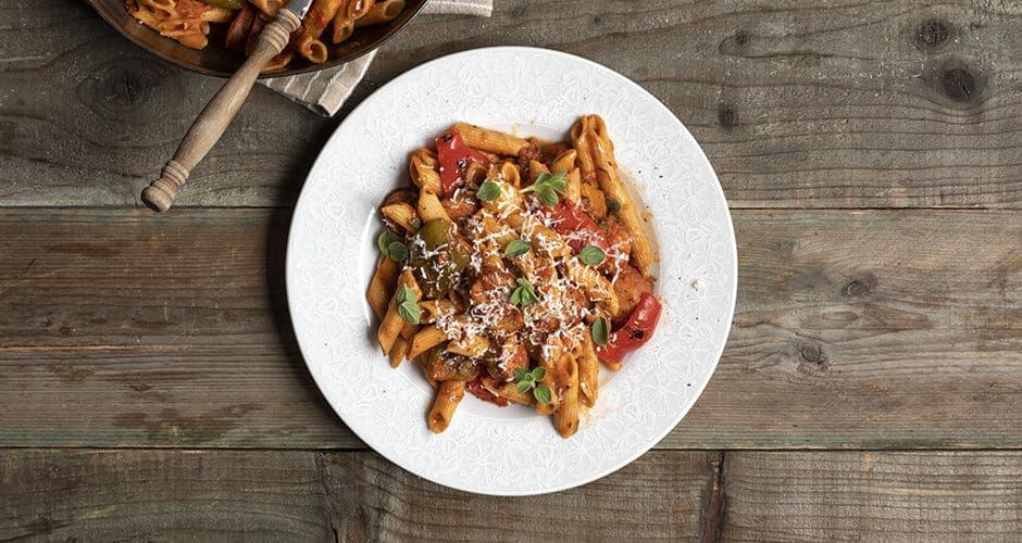 penne with spetsofai