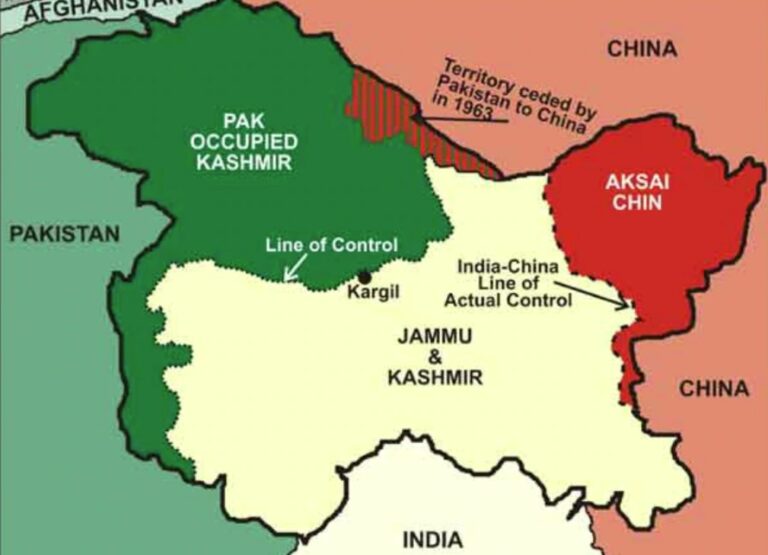 Jammu and Kashmir map Pakistan