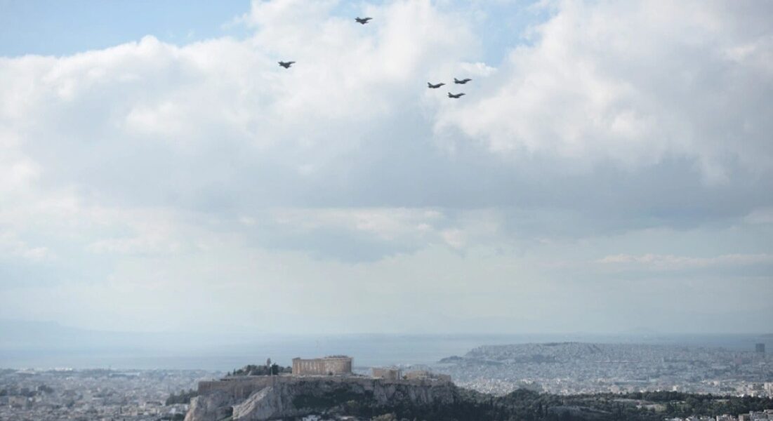 Rafale fighter jets Acropolis Greece