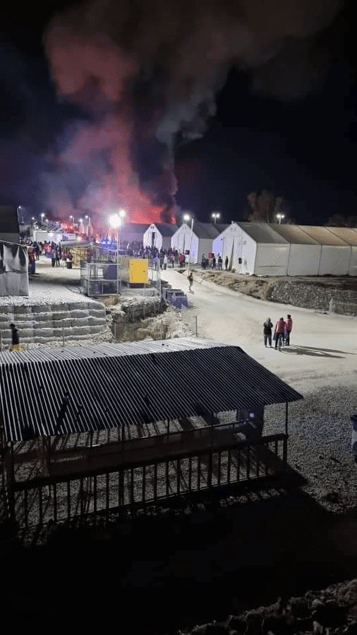 Fire contained on migrant camp on Lesvos 2