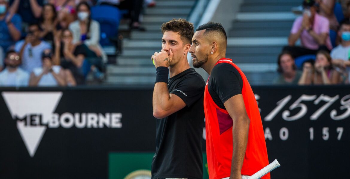 Nick Kyrgios and Thanasi Kokkinakis have eliminated the No.1 seeds in the AO2022 men's doubles competition 1