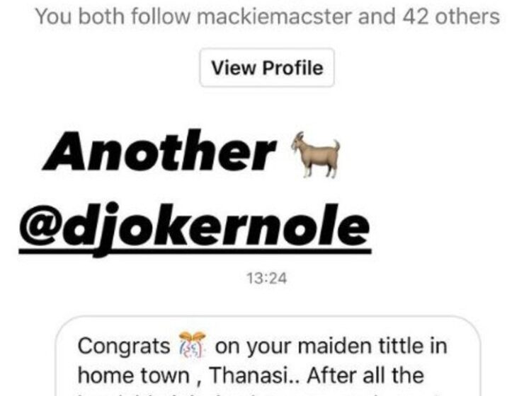 Novak Djokovic sends DM to Kokkinakis on Instagram 15