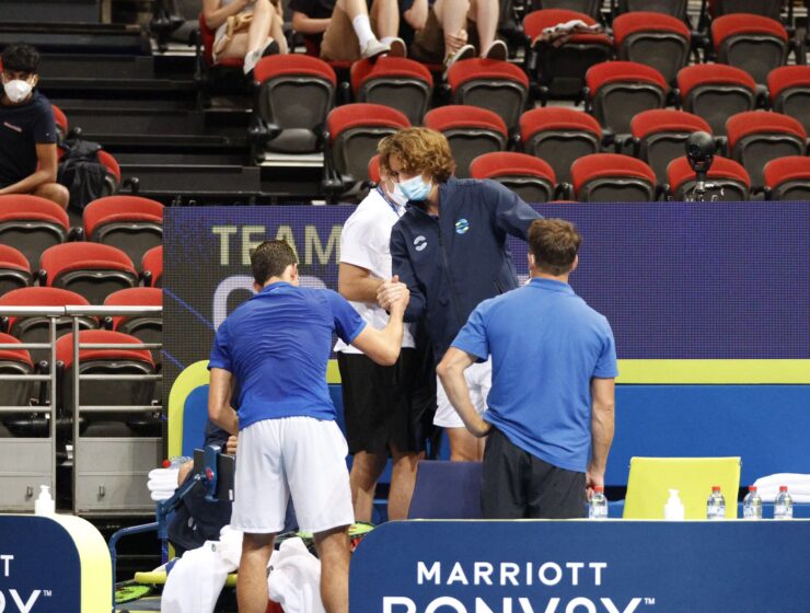 Tsitsipas elbow scare on opening day of ATP Cup withdraws from first game 5