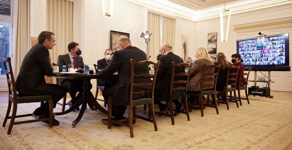 Greek PM Kyriakos Mitsotakis zooms with all Greek ambassadors around the world 1