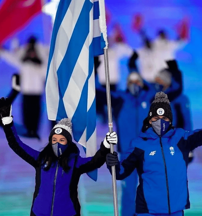 Beijing Olympics Greece Greek flag