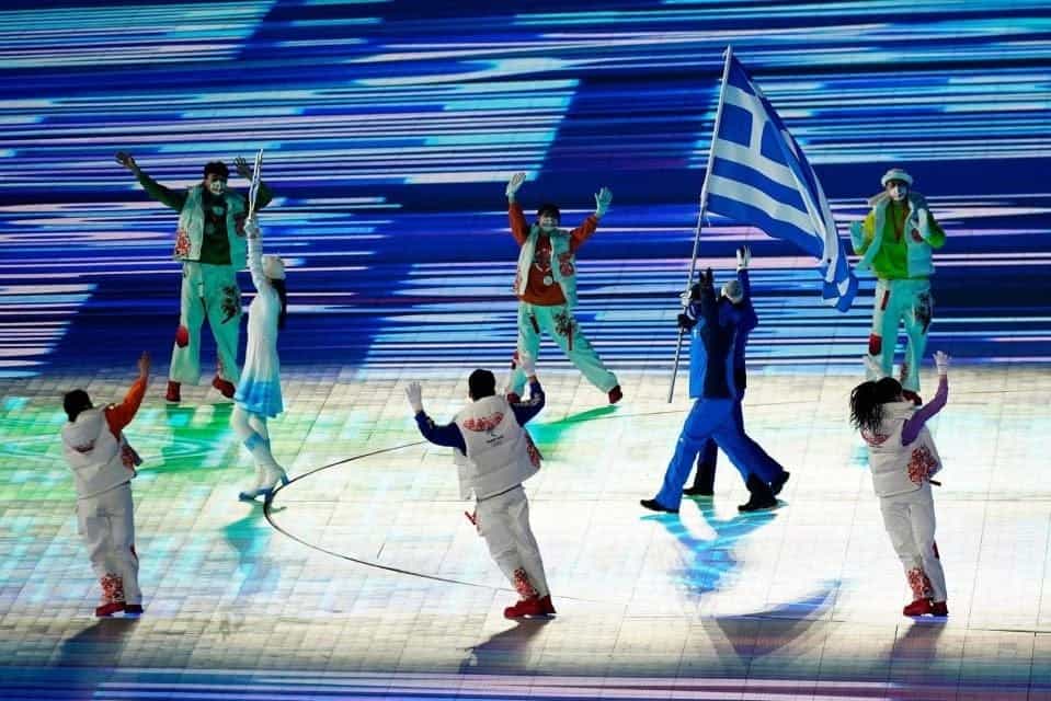 Ολυμπιακοί Αγώνες του Πεκίνου ελληνική σημαία