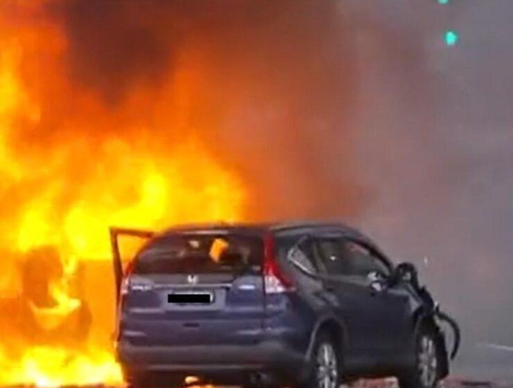 AUSTRALIA: Car explodes on iconic Sydney Harbour Bridge (VIDEO) 1