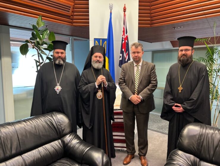 Archbishop Makarios of Australia visits Ukrainian Ambassador 12