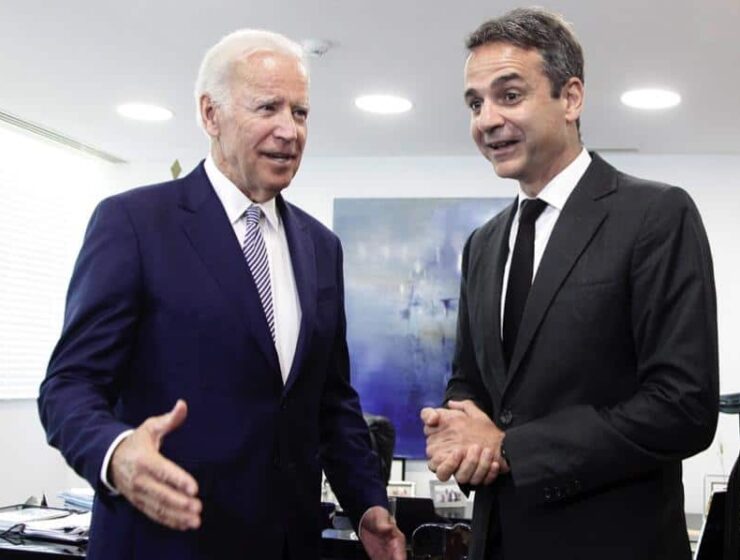 Joe Biden and Kyriakos Mitsotakis