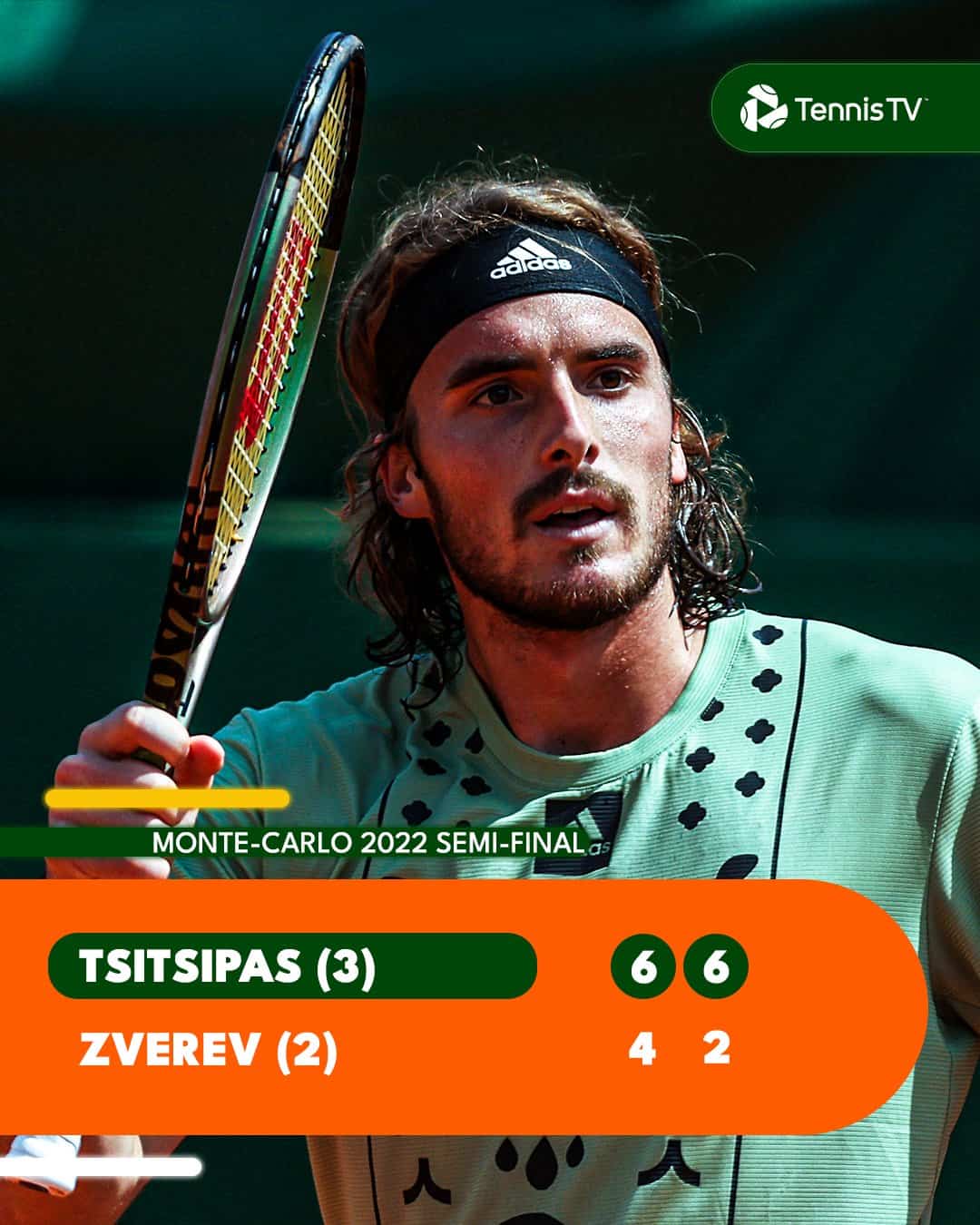 Defending Champion Stefanos Tsitsipas Eased Past German Alexander Zverev To Reach The Monte Carlo Masters Final