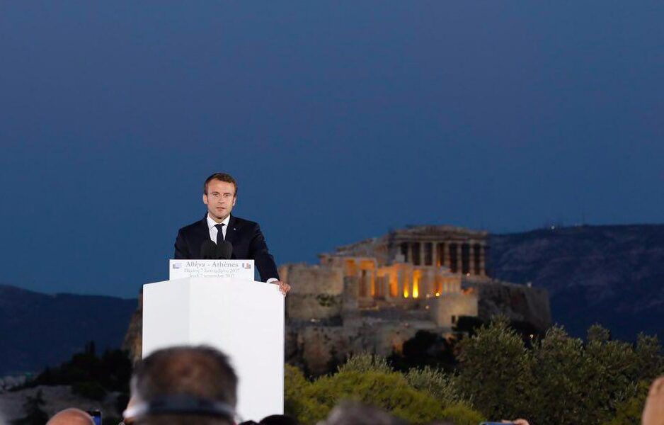 Emmanuel Macron in Athens 2017