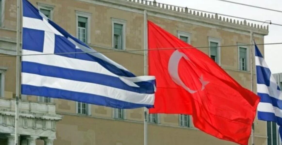 Greek Turkish flags Greece Turkey athens