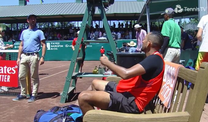 Nick Kyrgios crashes out of his ATP Houston semi-final against Reilly Opelka 4