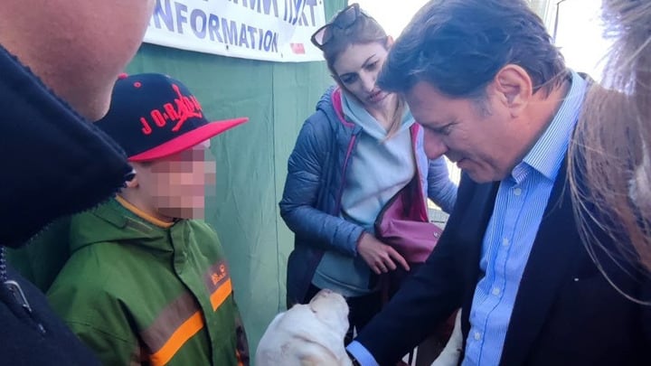 Greek Minister at Polish migrant camp for Ukrainian refugees 11