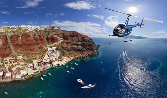 Santorini helicopter
