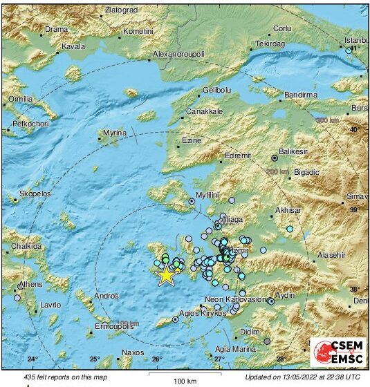 M4.3 earthquake on the island of Chios 18