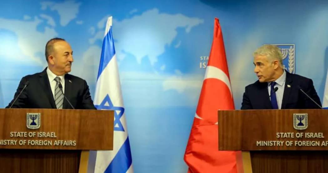Turkish Foreign Minister Mevlüt Çavuşoğlu Israel FM Yair Lapid