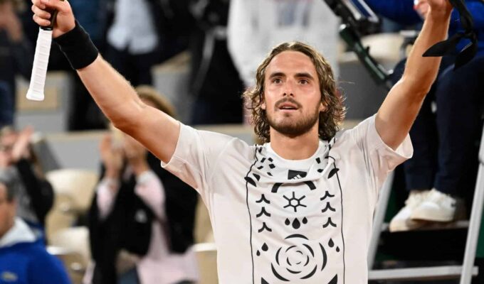 Stefanos Tsitsipas overcomes two sets to love deficit to defeat Musetti and reach round 2 6