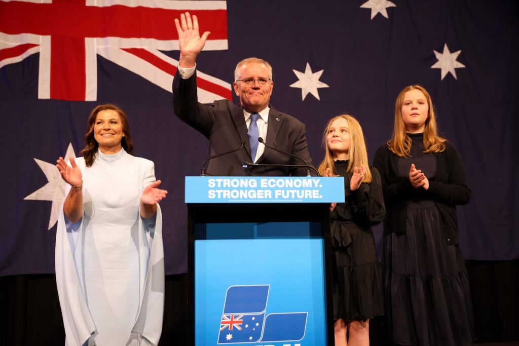 Anthony Albanese wins federal election Australian Prime Minister Scott Morrison defeat Jenny Morrison