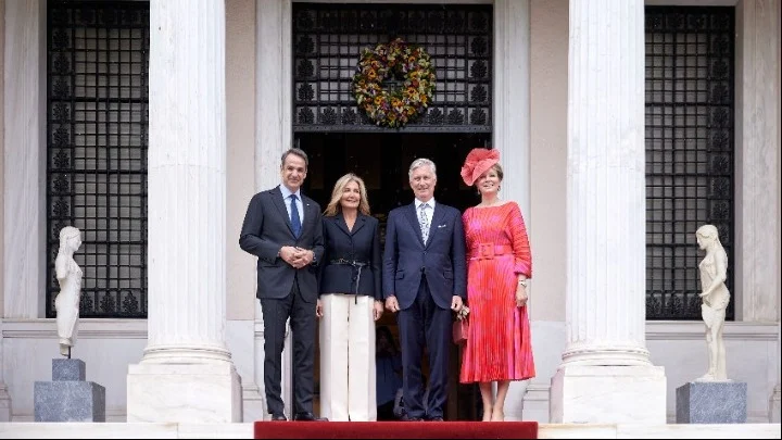 Prime Minister Kyriakos Mitsotakis receives Belgian Royalty 11