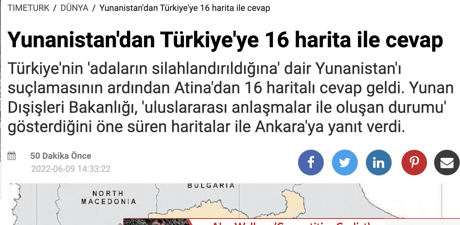 Turkish media has already responded to the maps.