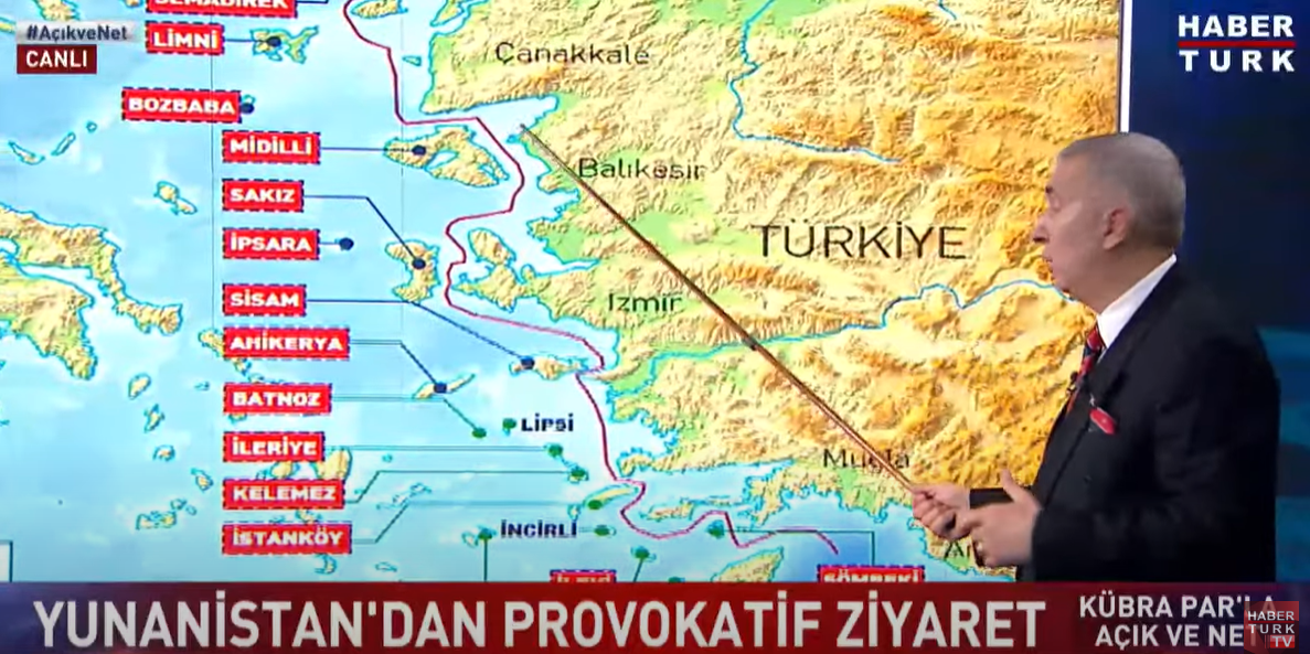 Türk Kanalı, Ege Denizi’nin gerçek deniz sınırlarını tanıyan bir harita sunuyor – Greece City Times