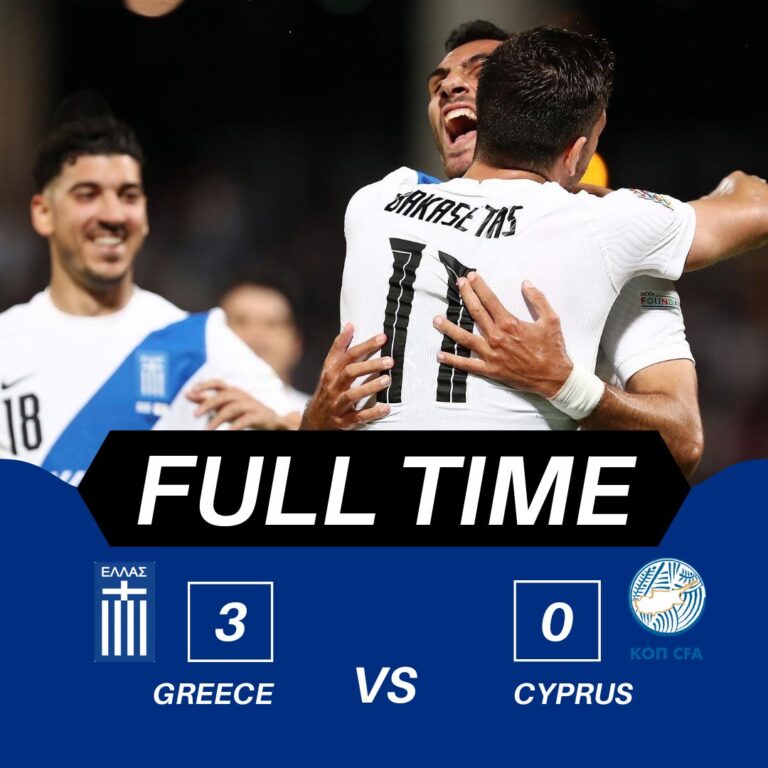 Greece 3-0 Cyprus in UEFA Nations League 2022