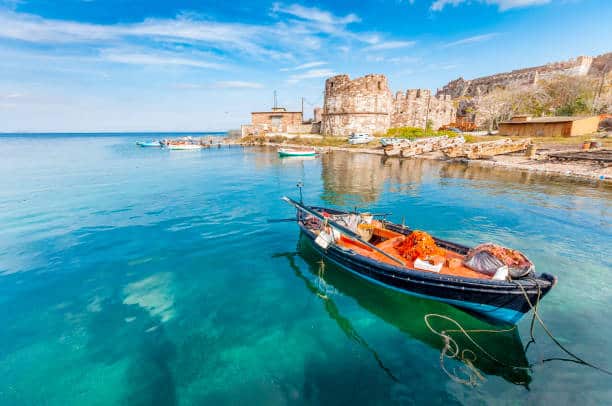 Lesvos Island is popular tourist destination in Greece. Turkish tourists