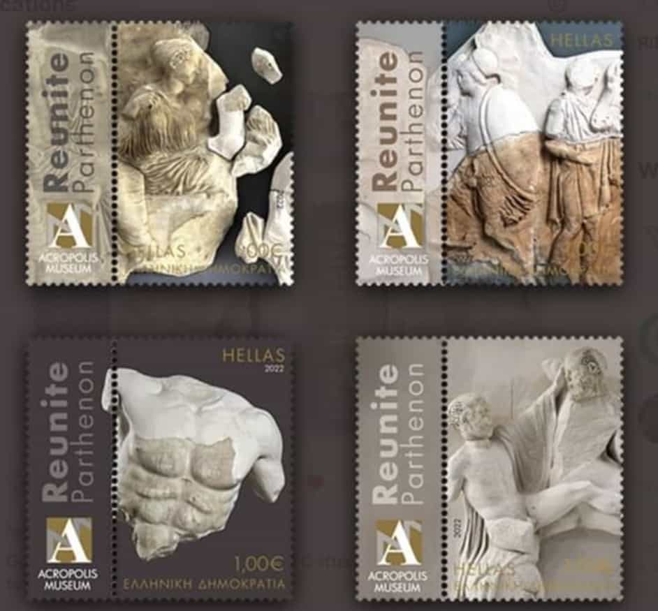 Reunite Parthenon Parthenon Marbles Acropolis Museum Hellenic Post Commemorative Stamps