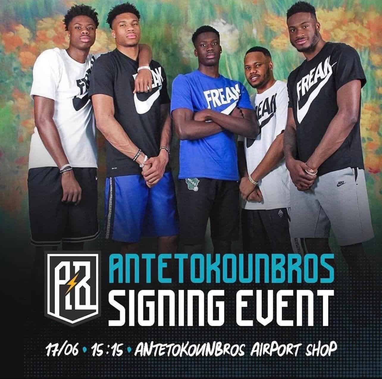Antetokounmpo Brothers to Surprise Fans by Attending Antetokounbros Shop Opening