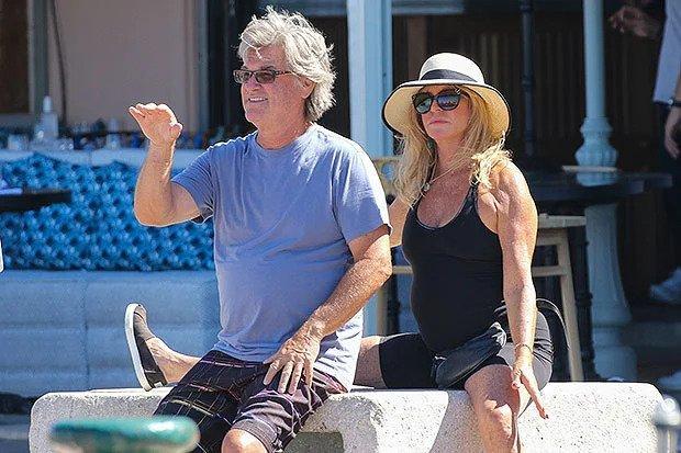 Kurt Russell and Goldie Hawn holiday in Greece again