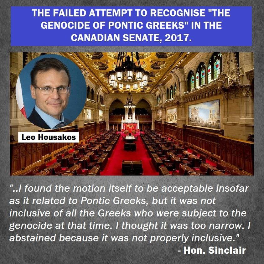 Η ευθύνη για τη μη αναγνώριση του Καναδά πέφτει στον γερουσιαστή Χουσάκο, αλλά την απόλυτη ευθύνη φέρει η ελληνική κυβέρνηση